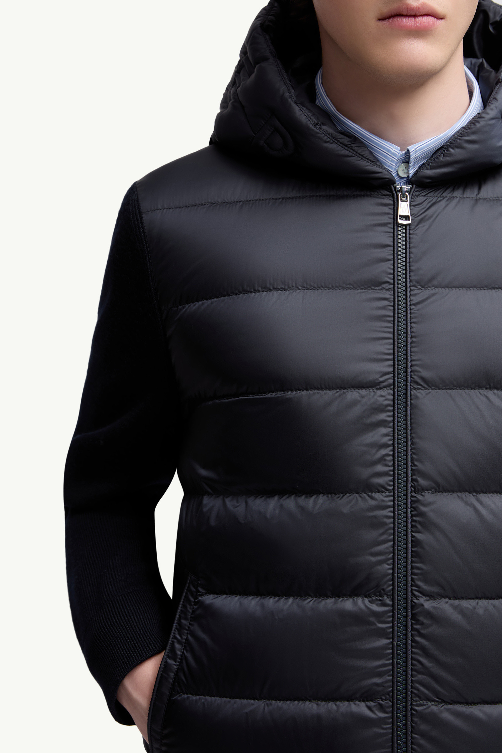 Padded Wool Zip-Up Hoodie - 6