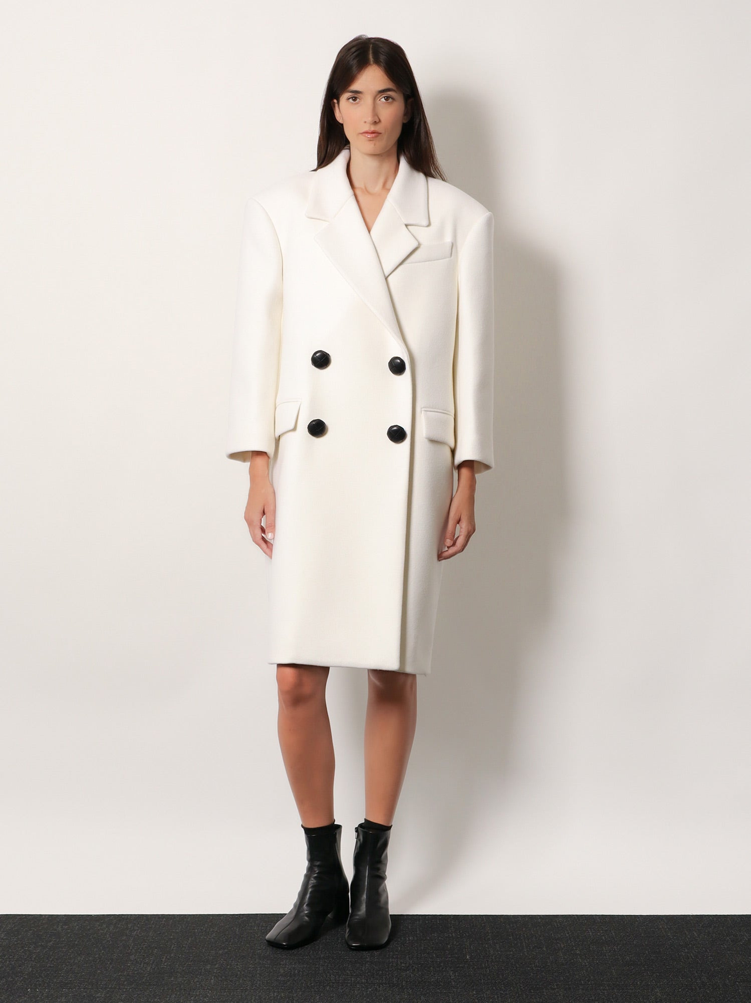 Double-Breasted Wool Coat - 2