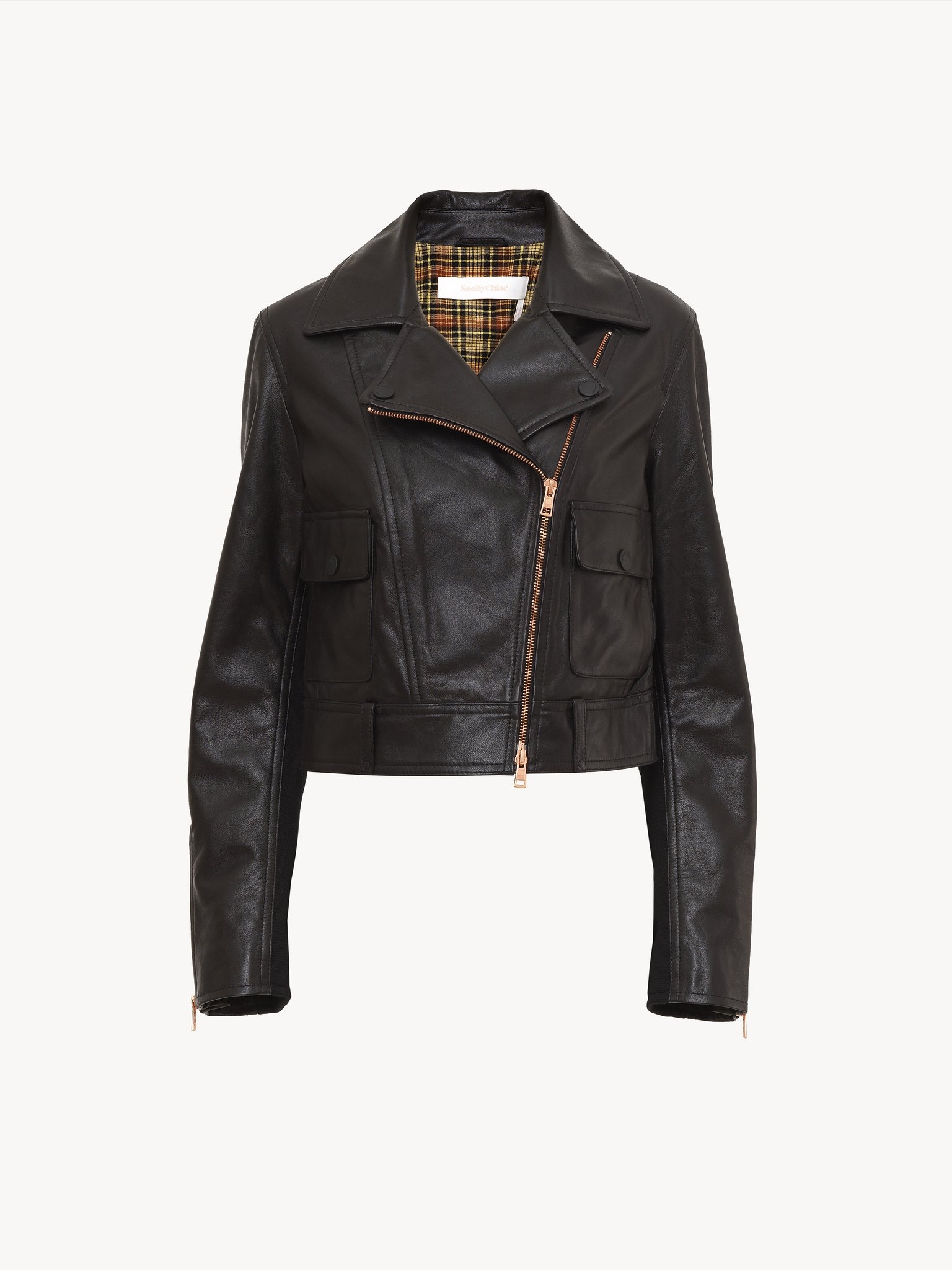 CROPPED LEATHER JACKET - 4