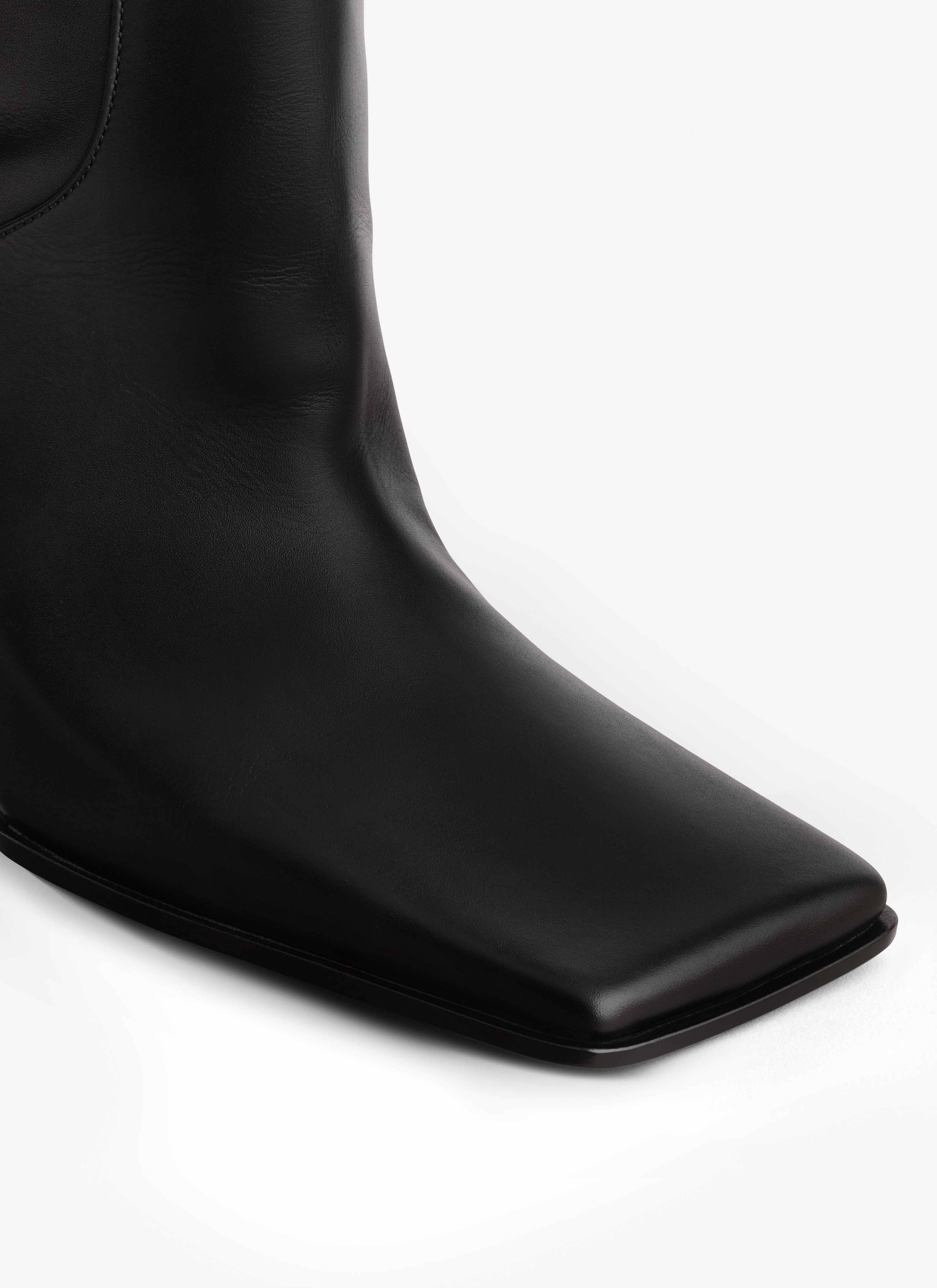 SQUARE HIGH BOOTS IN CALFSKIN - 4
