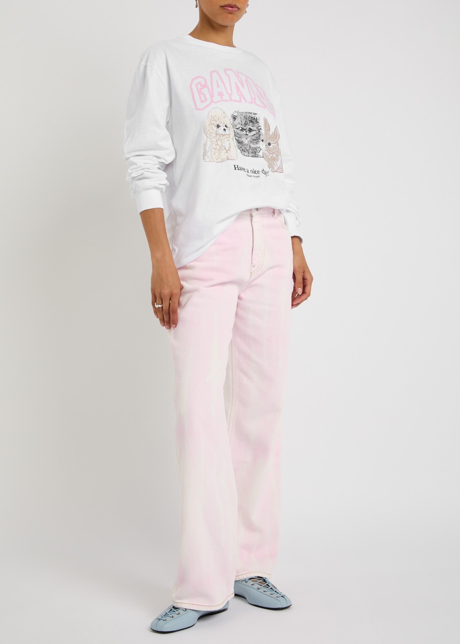 Ganni Washed Izey Wide-leg Jeans - 3