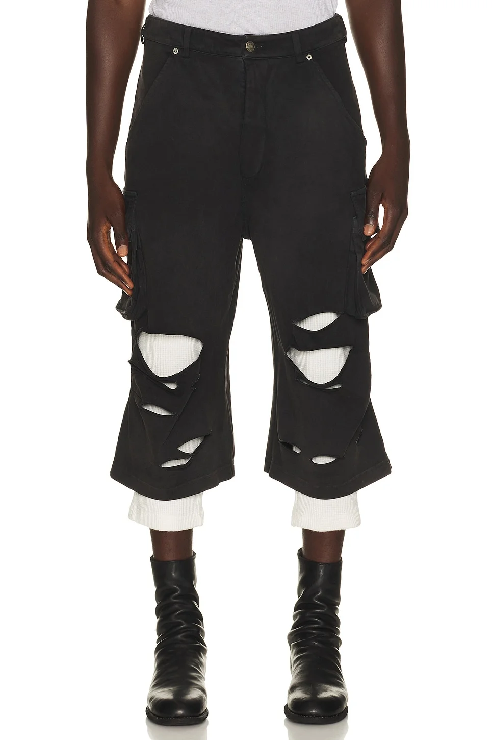Ripped Bermuda Shorts - 1