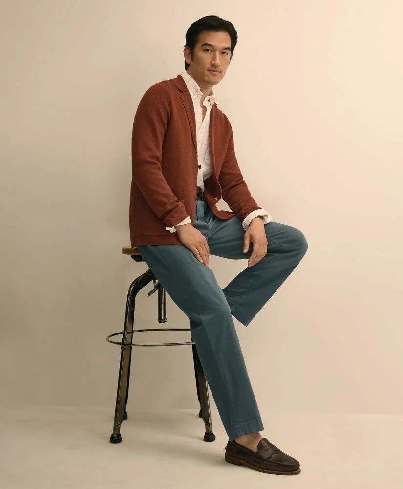 Sweater Blazer In Linen-Cotton Blend - 1