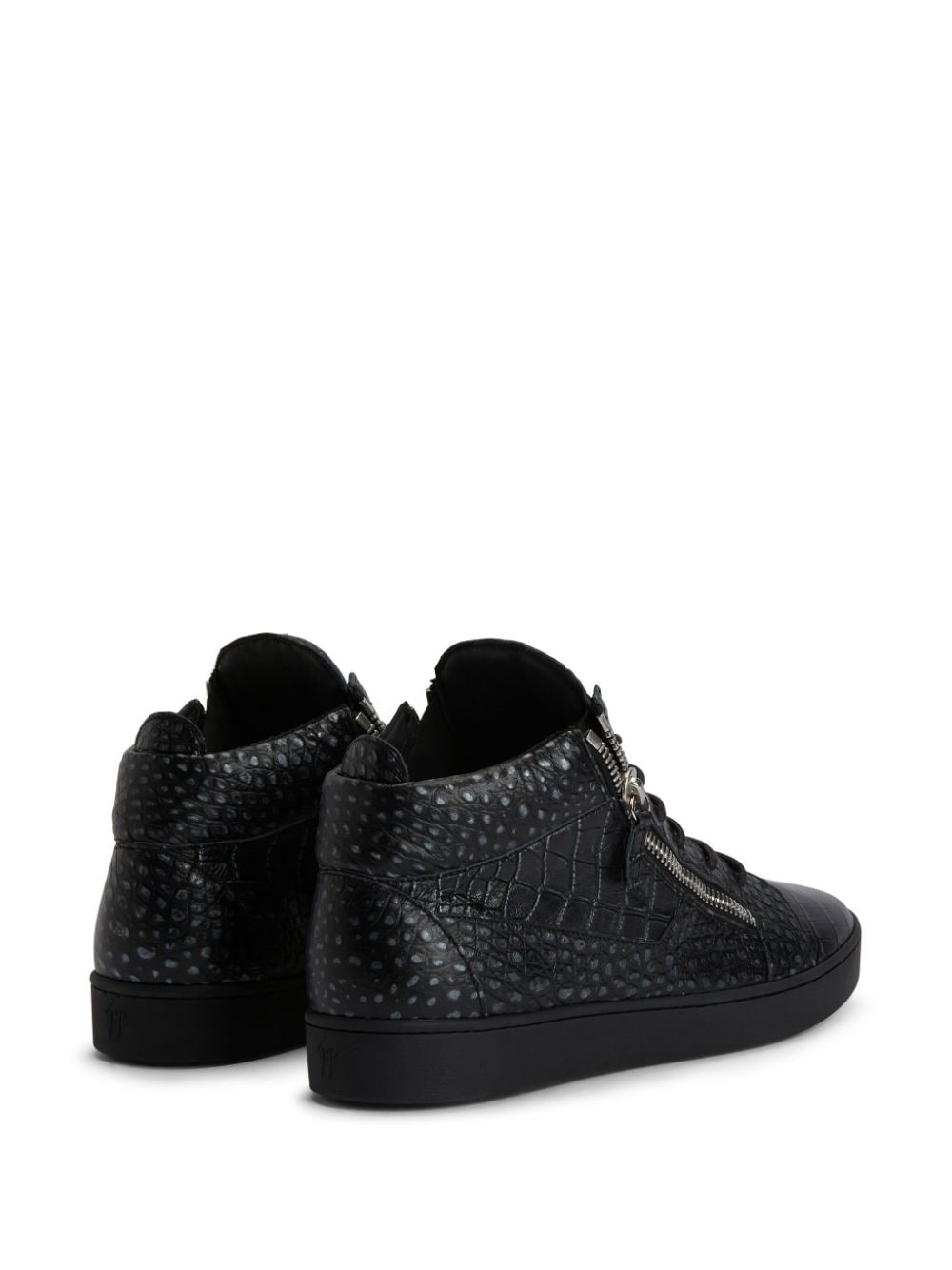 Kriss crocodile-embossed hi-top sneakers - 3