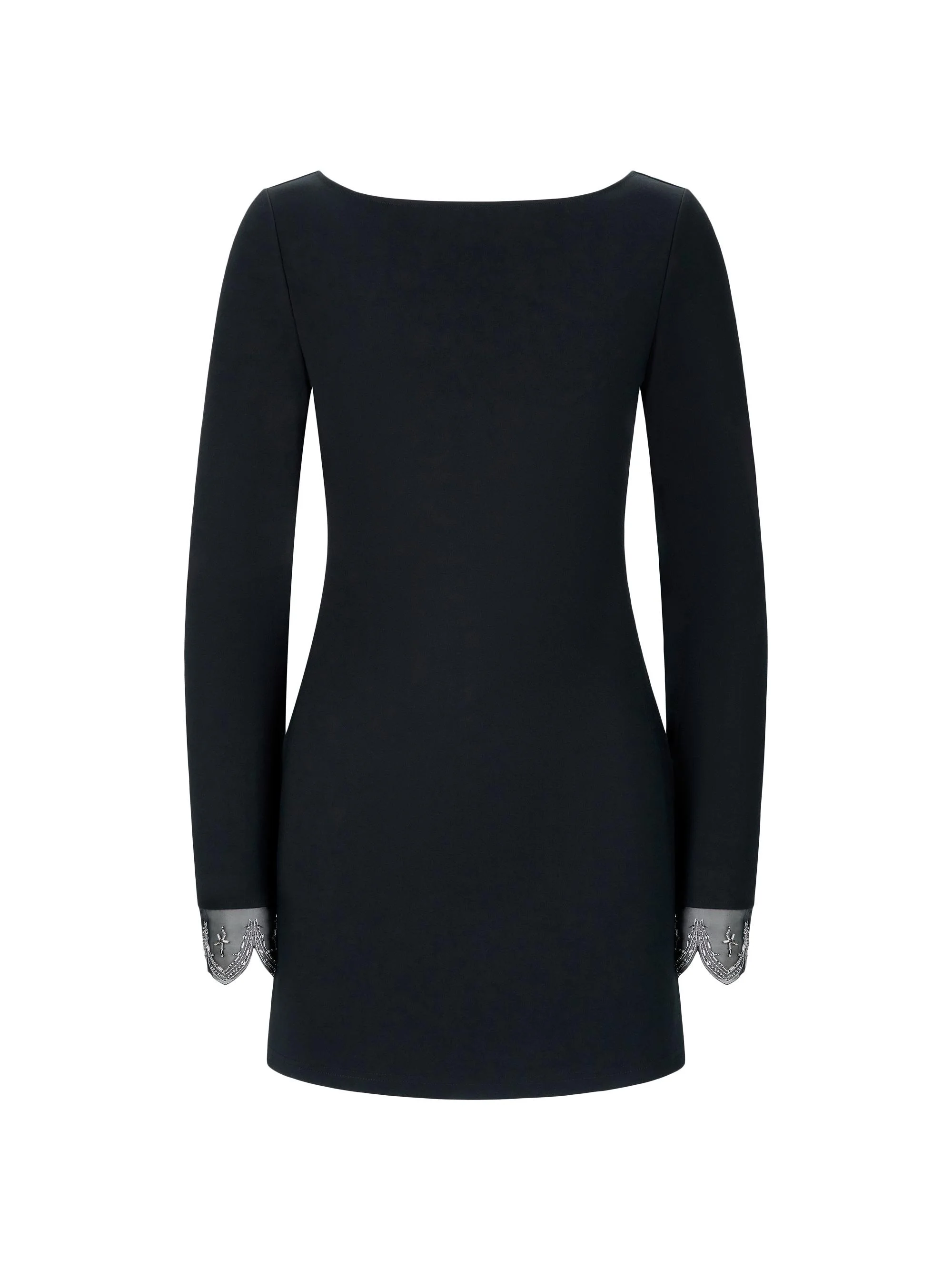 Women's Hunter Beaded-Cuff Minidress - Black - 1