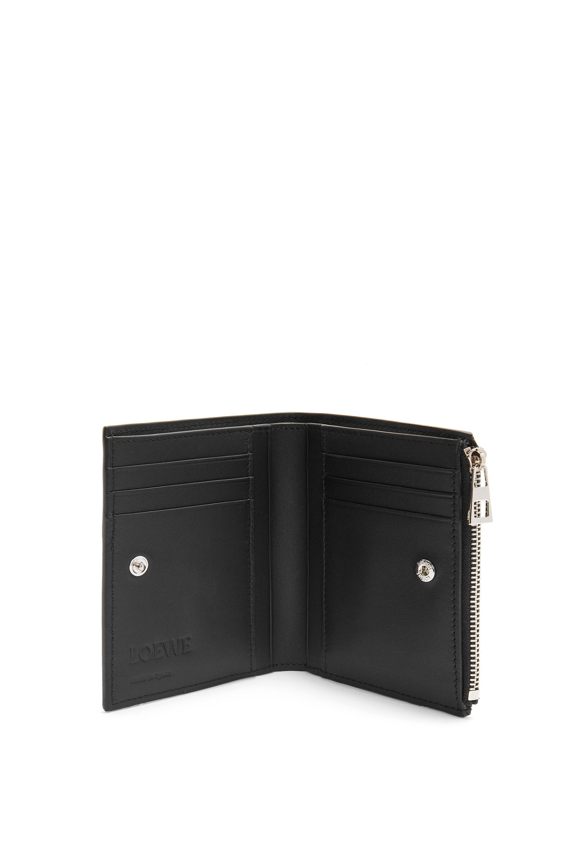 Slim compact wallet in shiny calfskin - 2