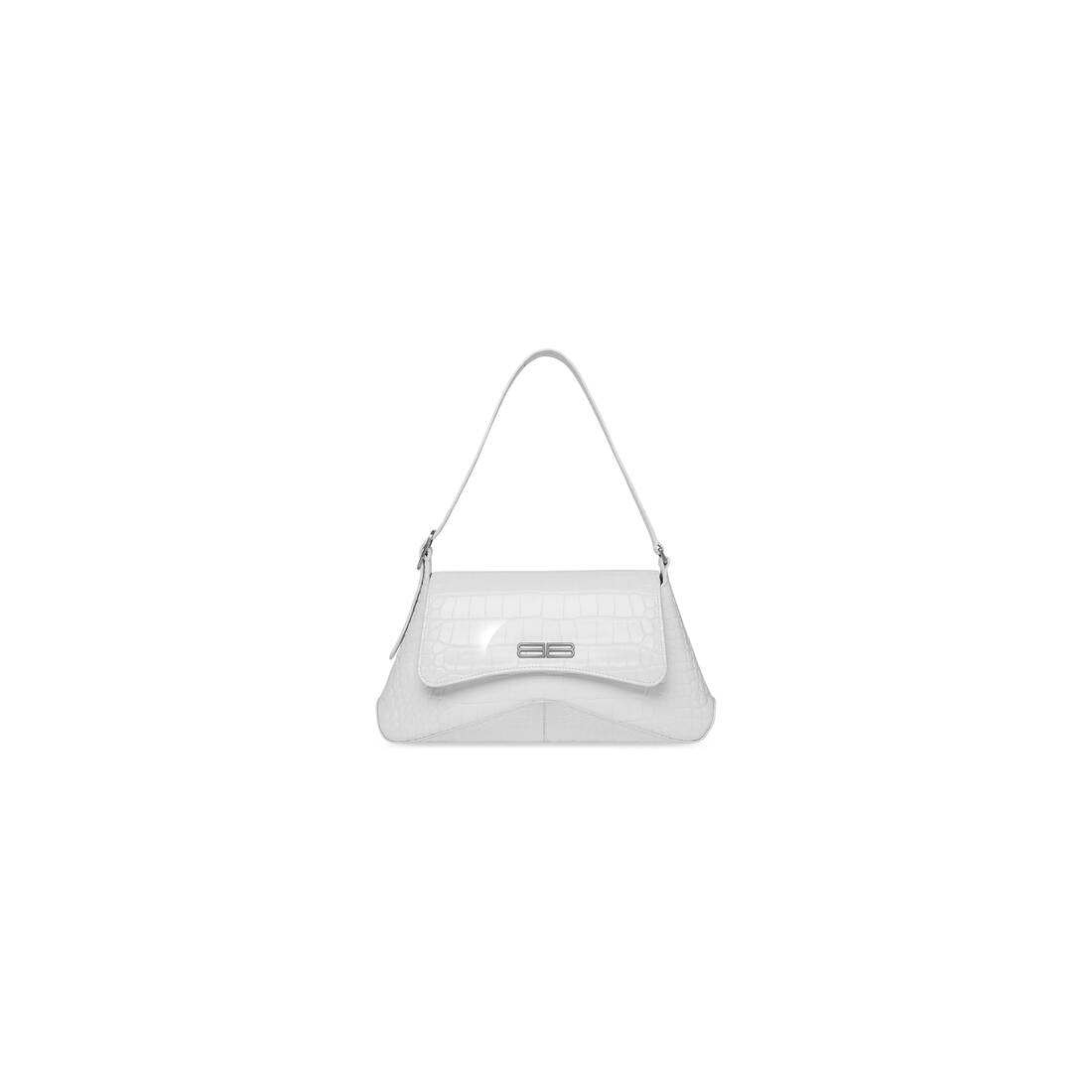 Women's Xx Medium Flap Bag Crocodile Embossed in White - 1