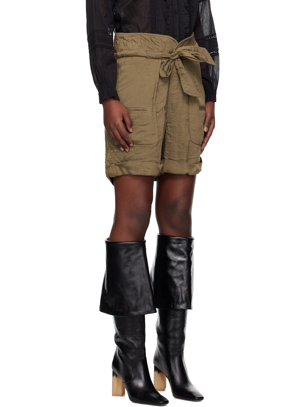 Khaki Sereni Shorts - 2