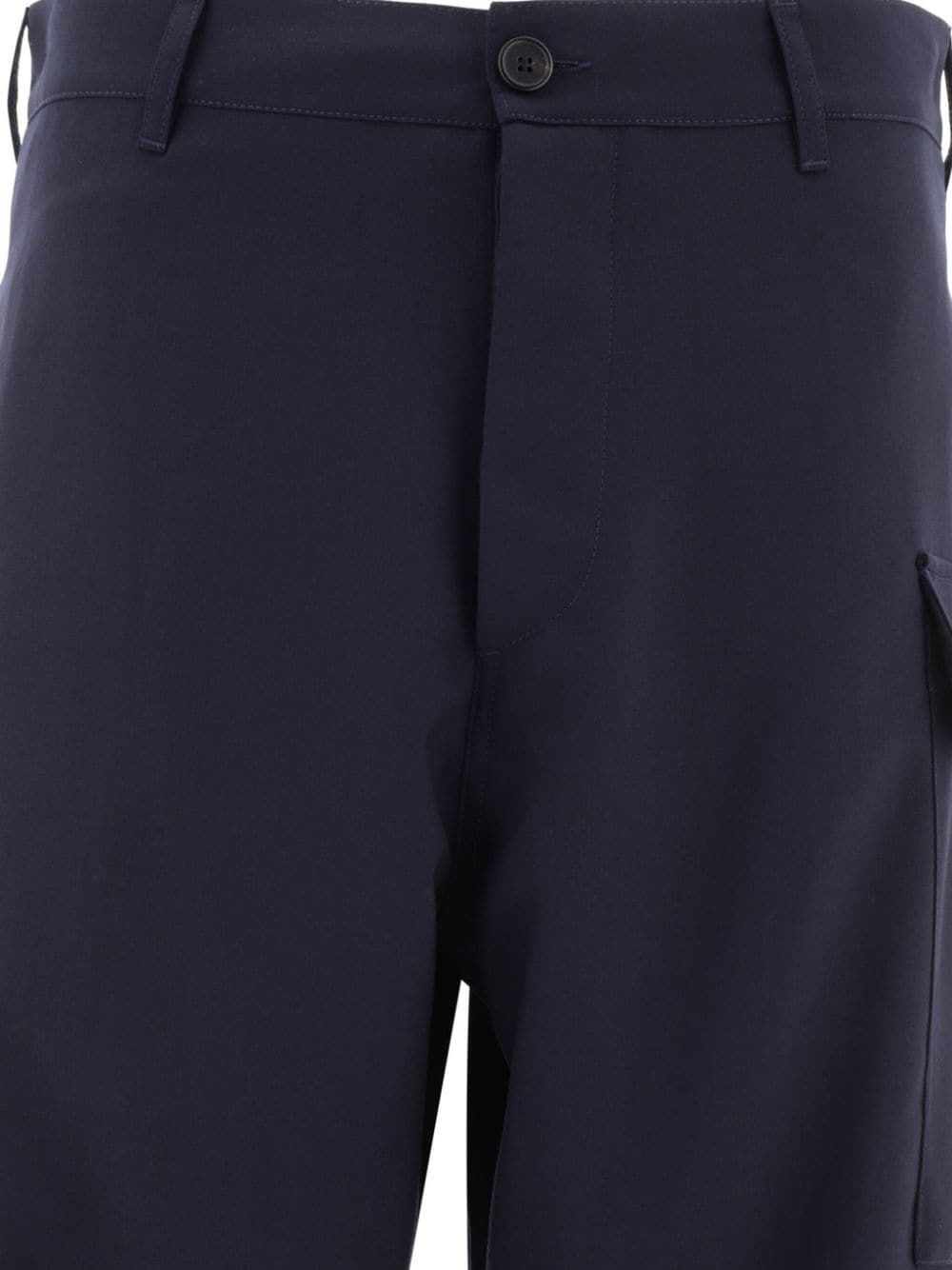 cargo-pocket wool trousers - 3