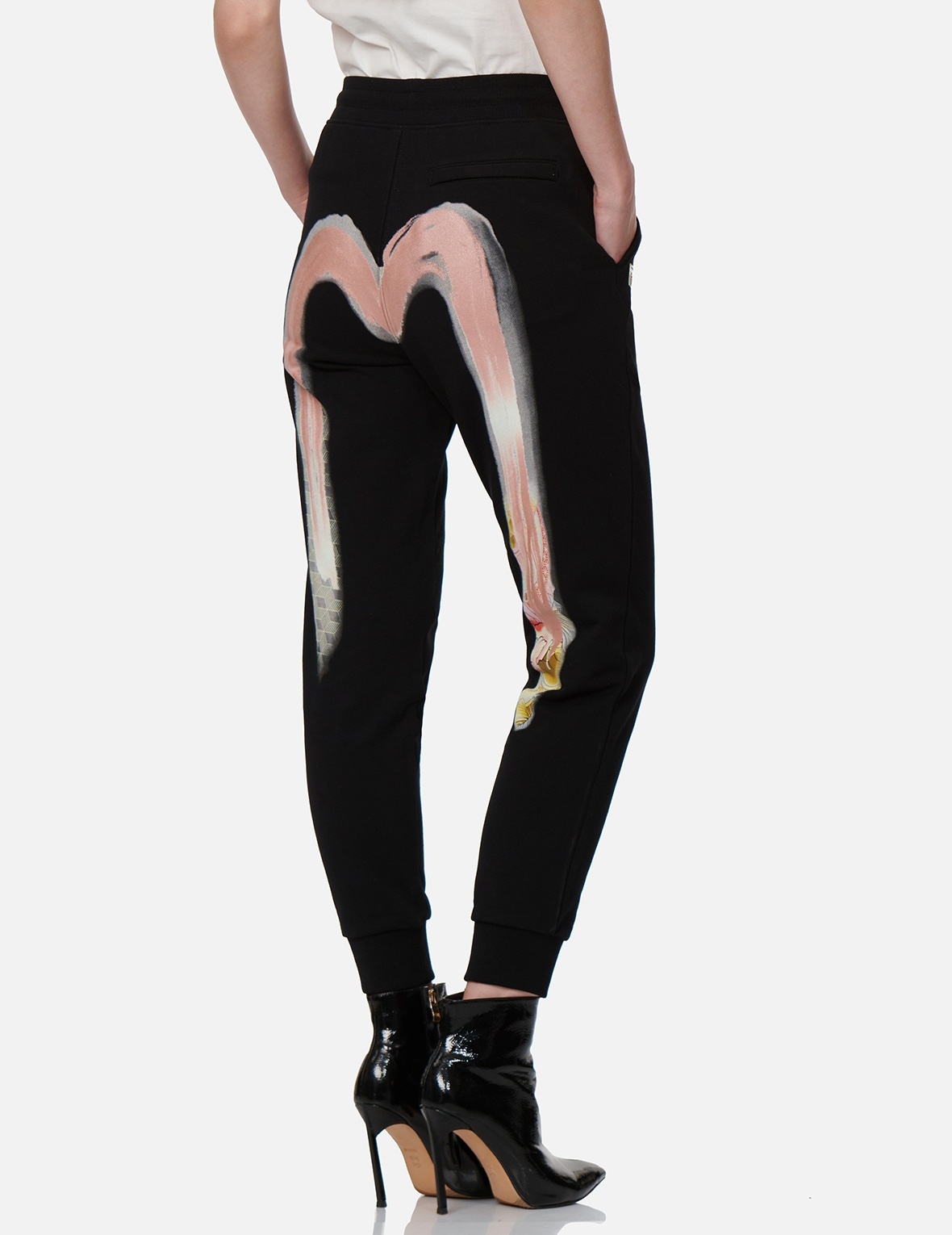 2-LAYER HAND-BRUSHED DAICOCK FOIL PRINT SWEATPANTS - 7