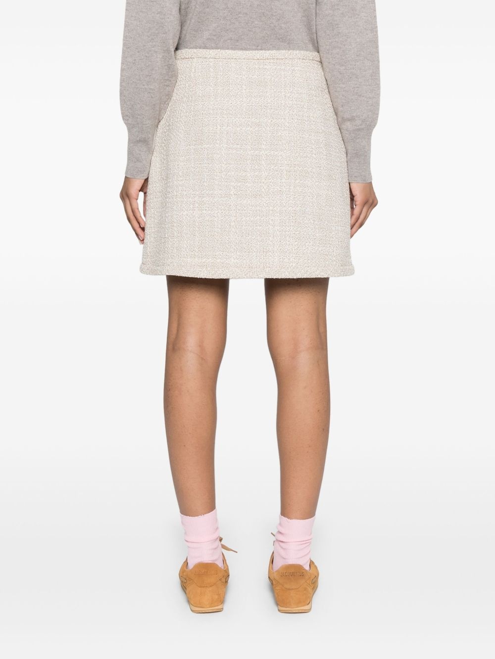 A-line tweed mini skirt - 4