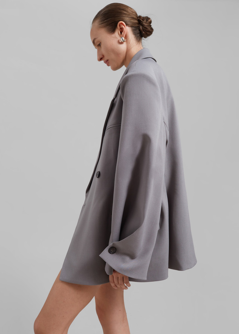 Pia Boxy Blazer - Grey 10