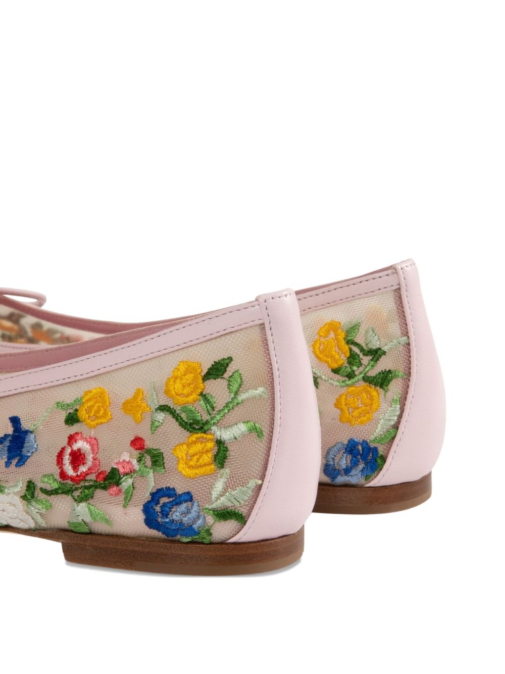 embroidered floral ballerina shoes - 4