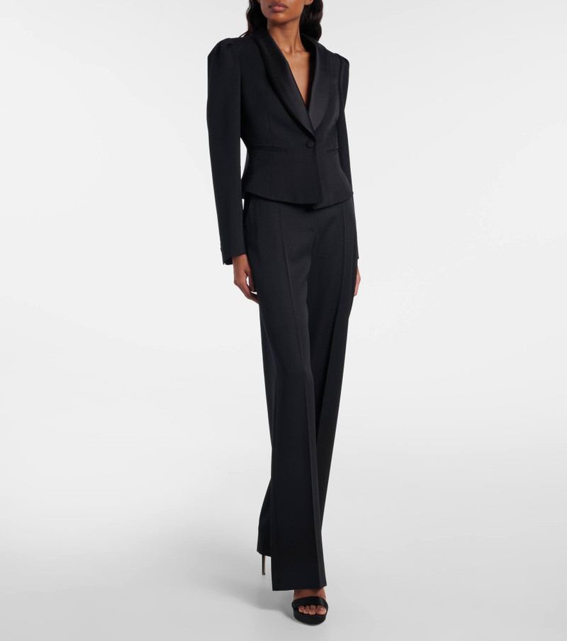 Alexander McQueen Cropped wool blazer outlook