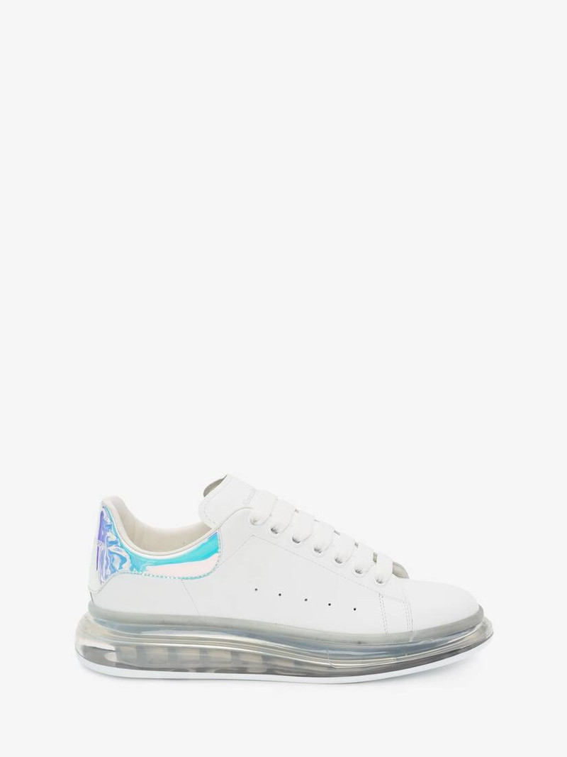 Oversized Sneaker in White/shock Pink - 1