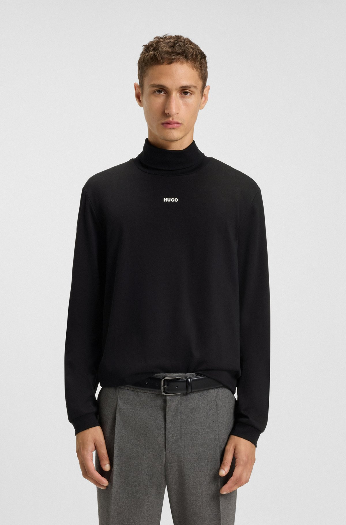 ROLLNECK LOGO T-SHIRT IN COTTON - 2