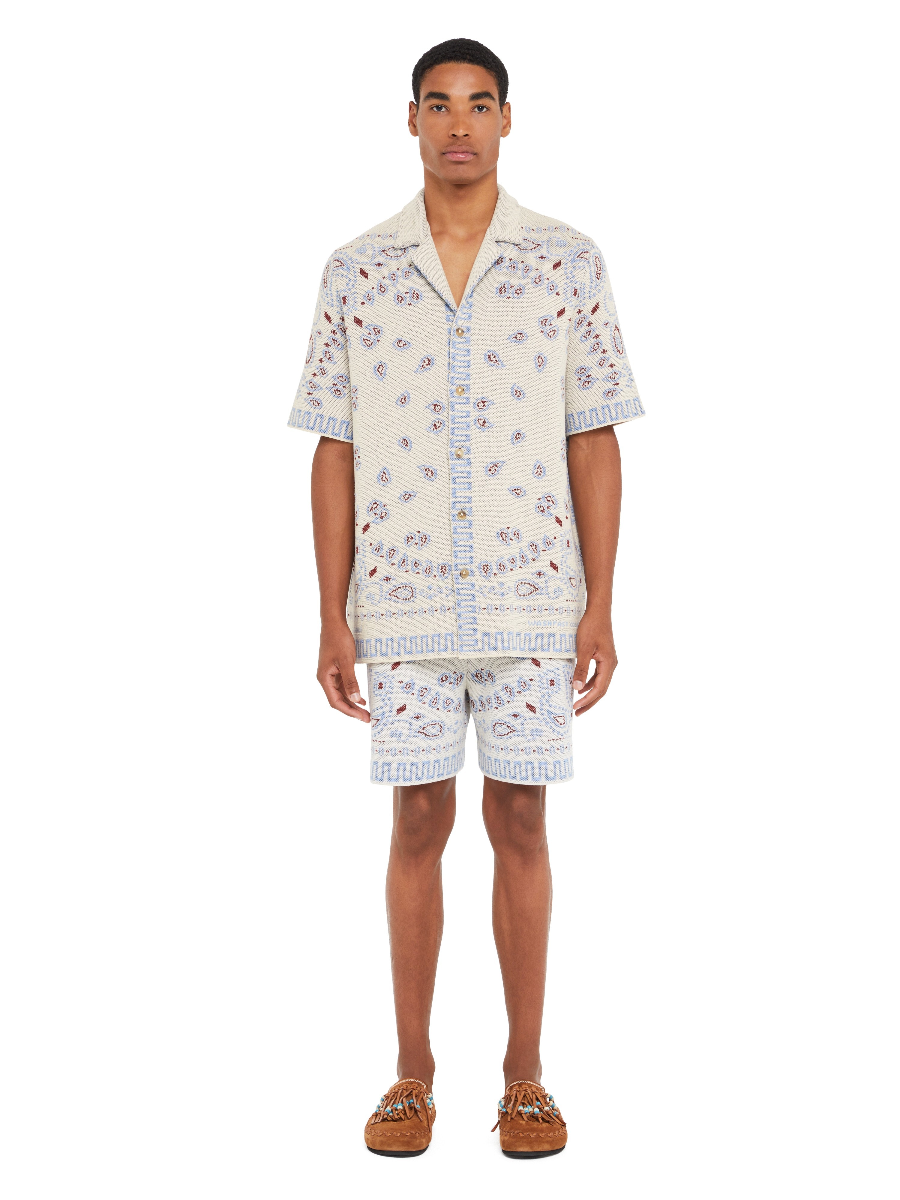 Cotton Piquet Bandana Shirt - 4
