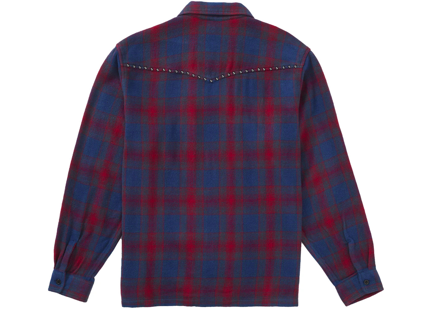 トップス 25fw Supreme Studded Shadow Plaid Zip Up Supreme Studded Shadow Plaid Zip Up Shirt Black Men's - FW25 - US