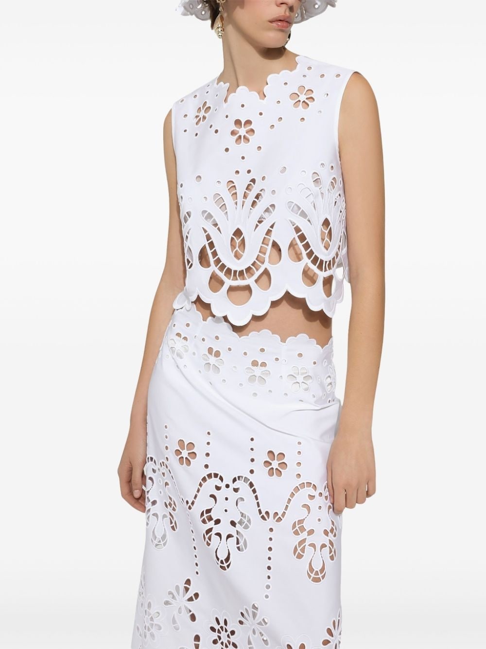 cut-out cotton crop top - 5