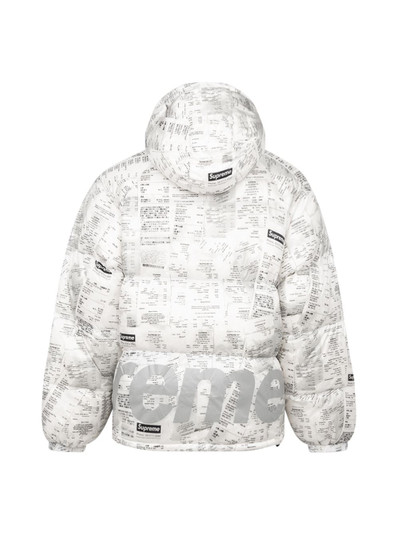 Supreme hooded down-feather jacket outlook