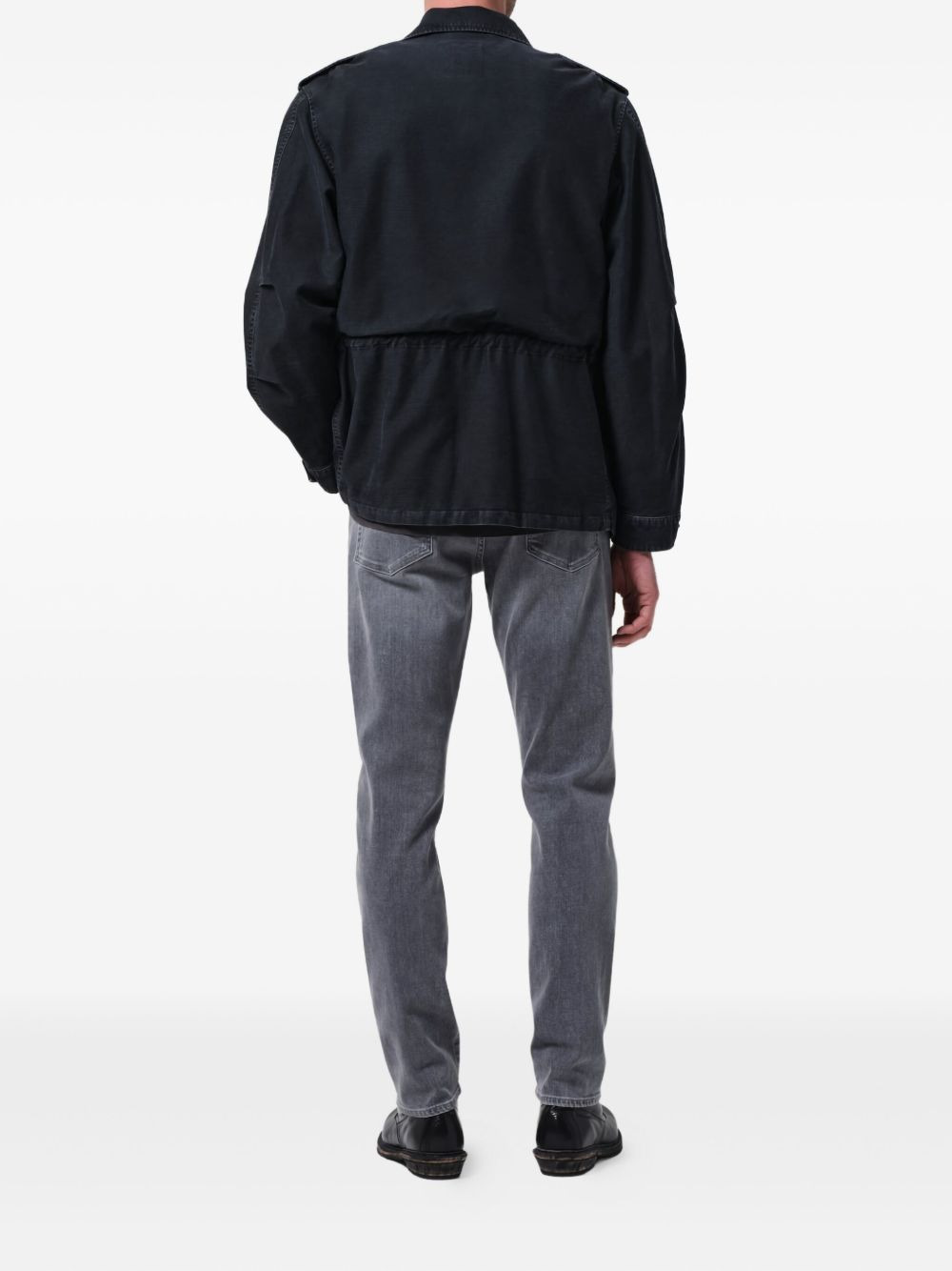 whiskering-effect jeans - 3