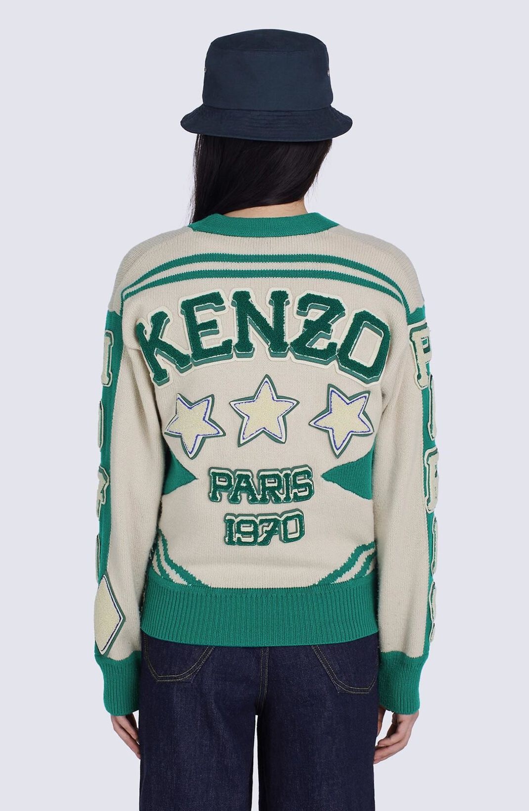 'Varsity' merino wool jumper - 6