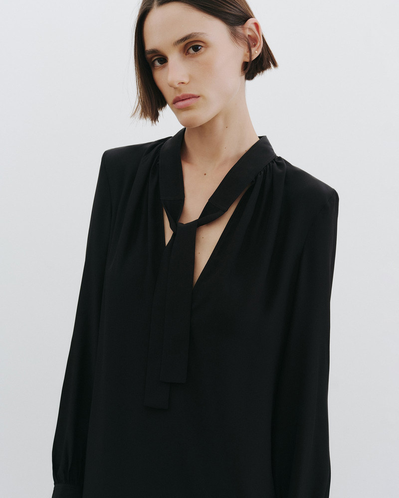 VADA TIE NECK SILK DRESS 4