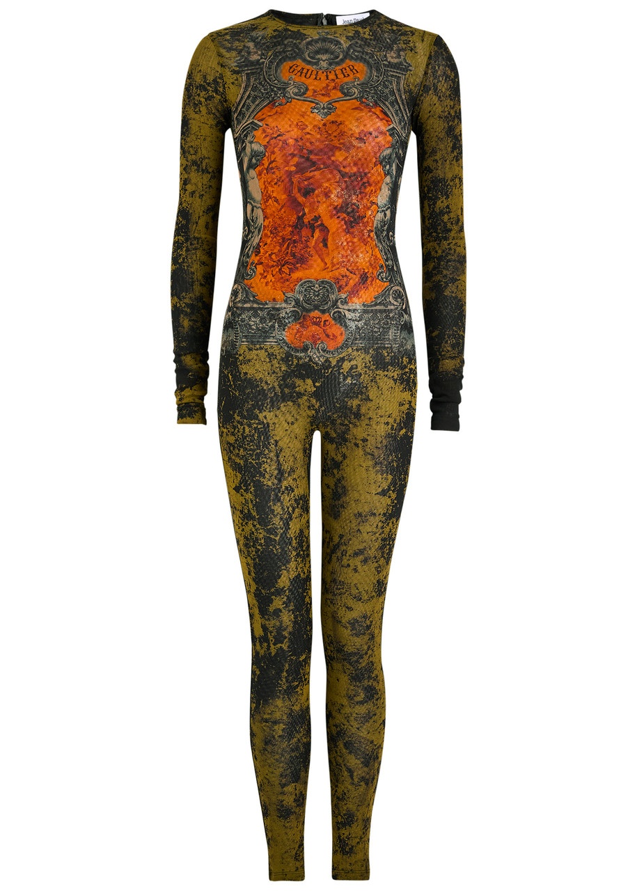 Jean Paul Gaultier Printed Mesh Catsuit - 1
