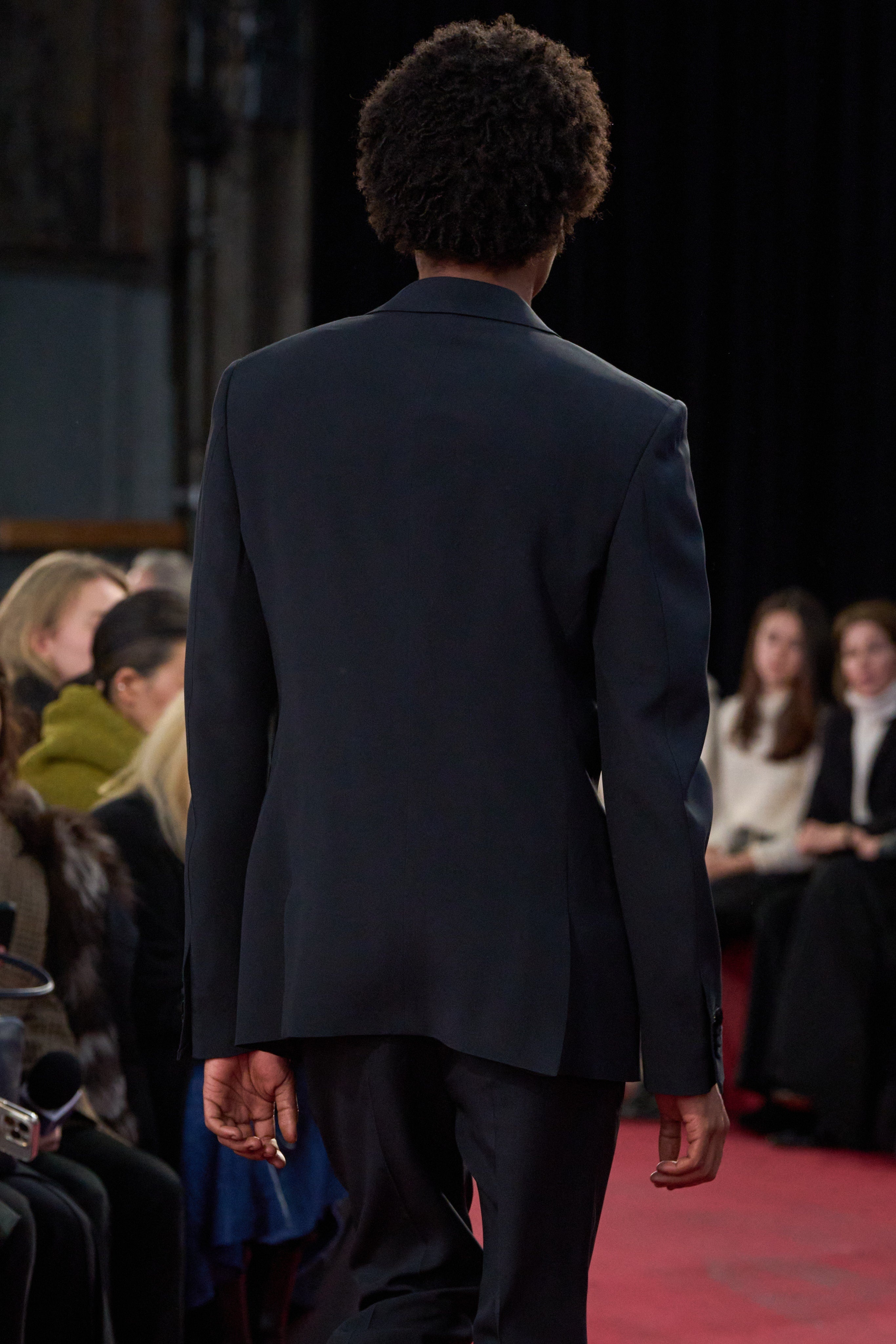 Nicolson Jacket in Black Silk Wool Cady - 4