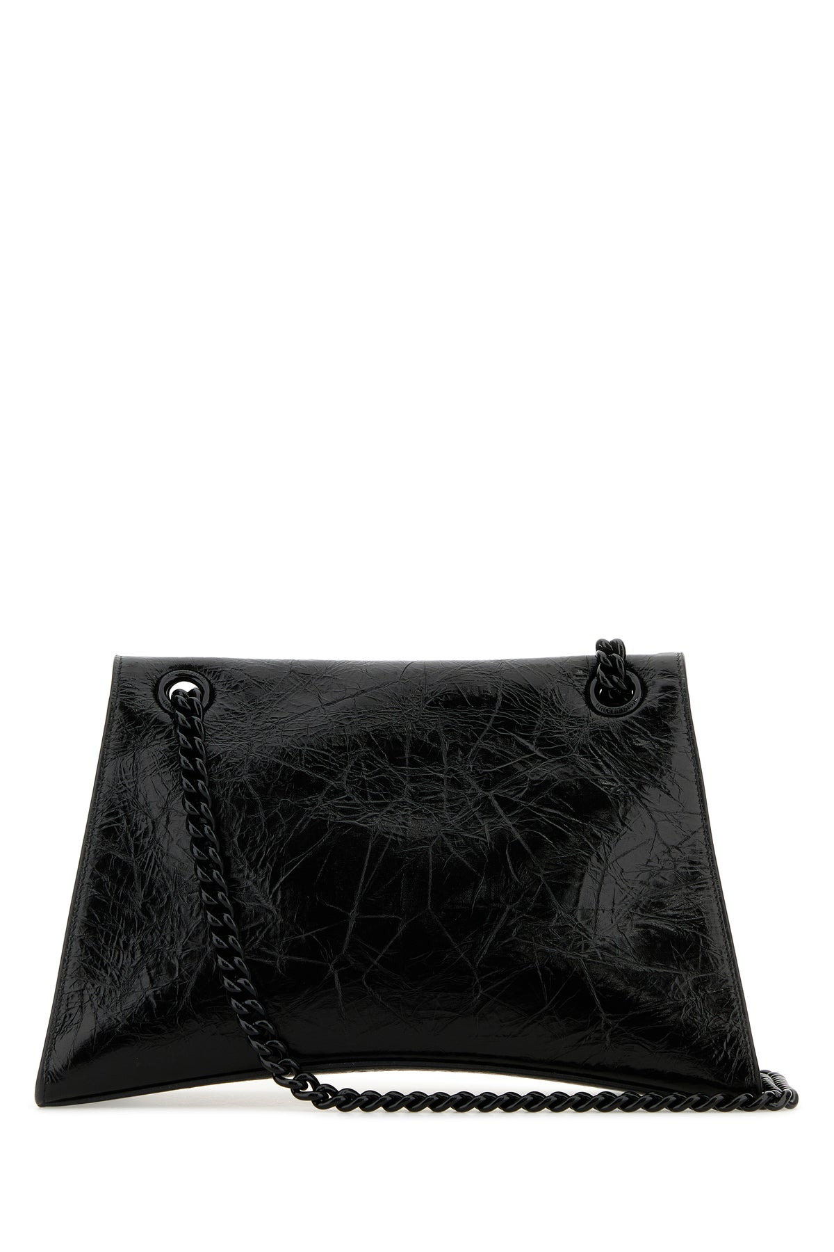 Black leather medium Crush shoulder bag - 3