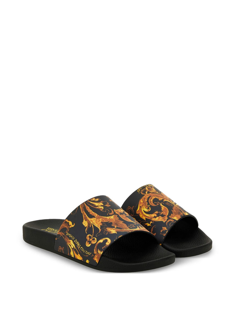 VERSACE JEANS COUTURE Versace Jeans Couture Baroque-print Slides outlook
