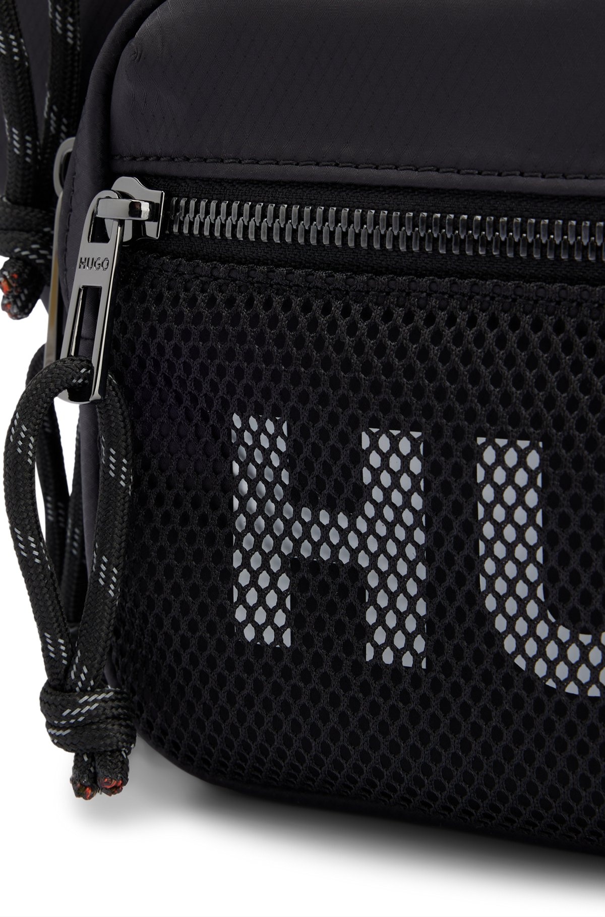 BELT BAG WITH CONTRAST LOGO AND MESH OVERLAY - 6