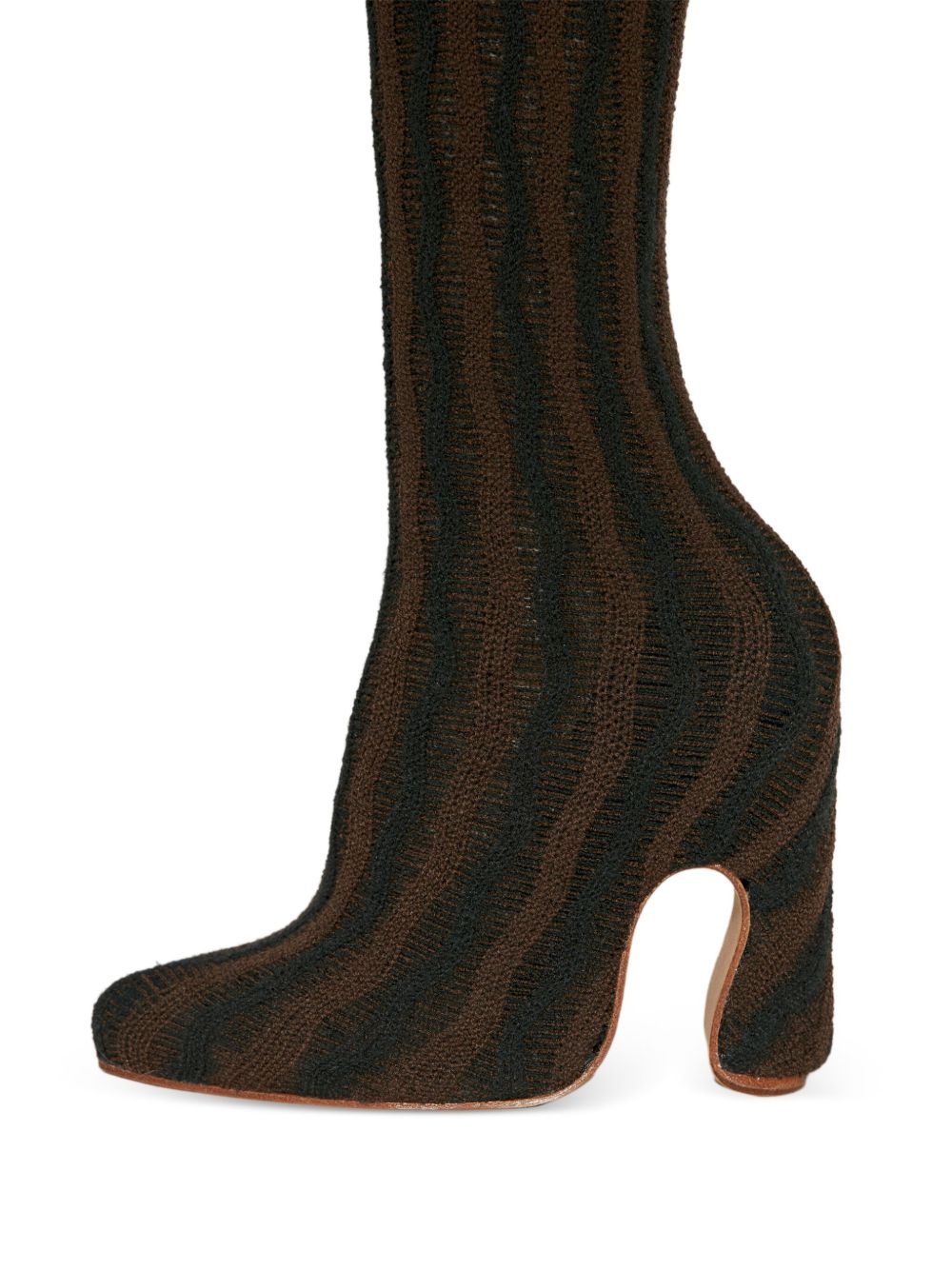 127mm Cactus striped over-the-knee boots - 4