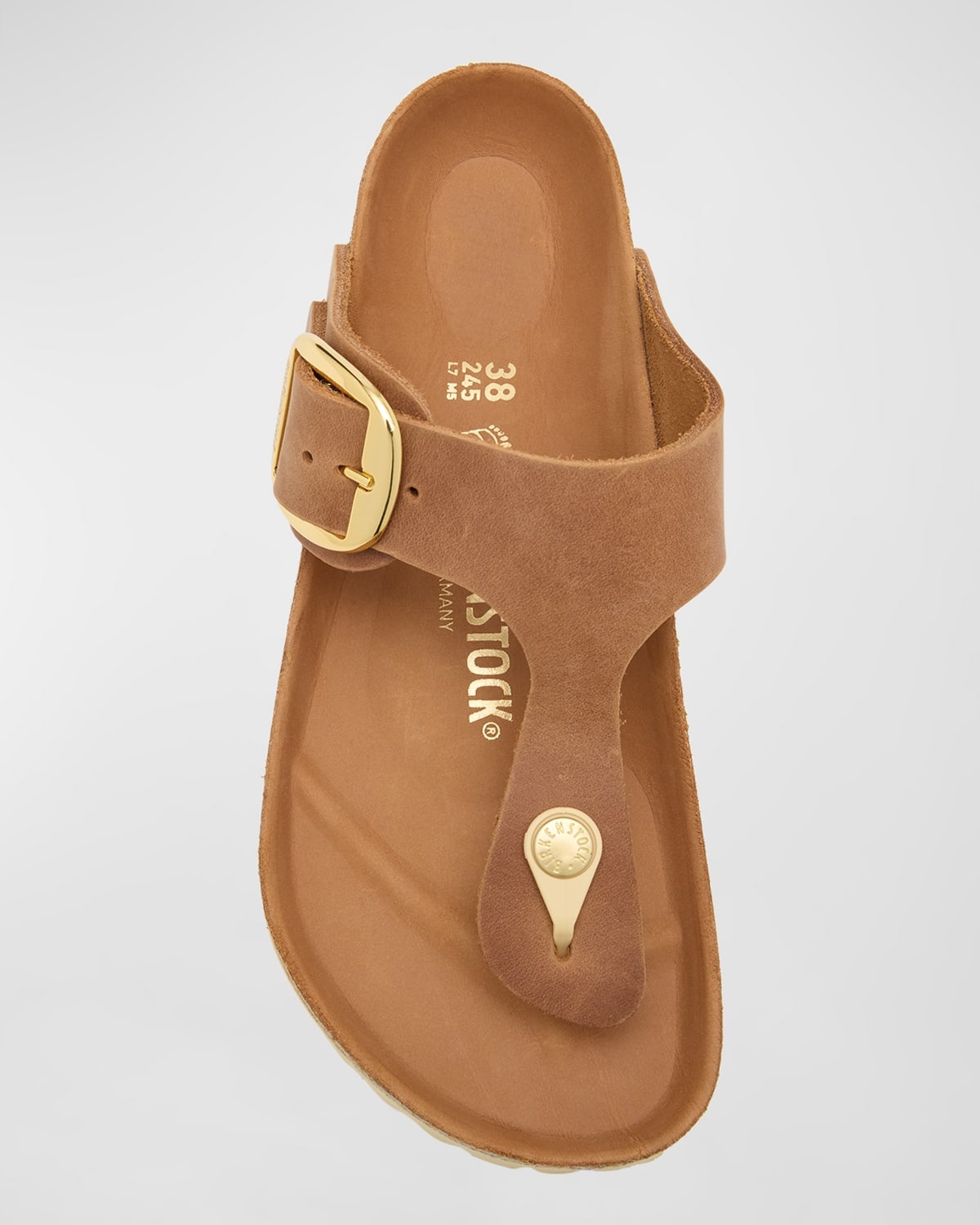 Gizeh Leather Buckle Thong Sandals - 4