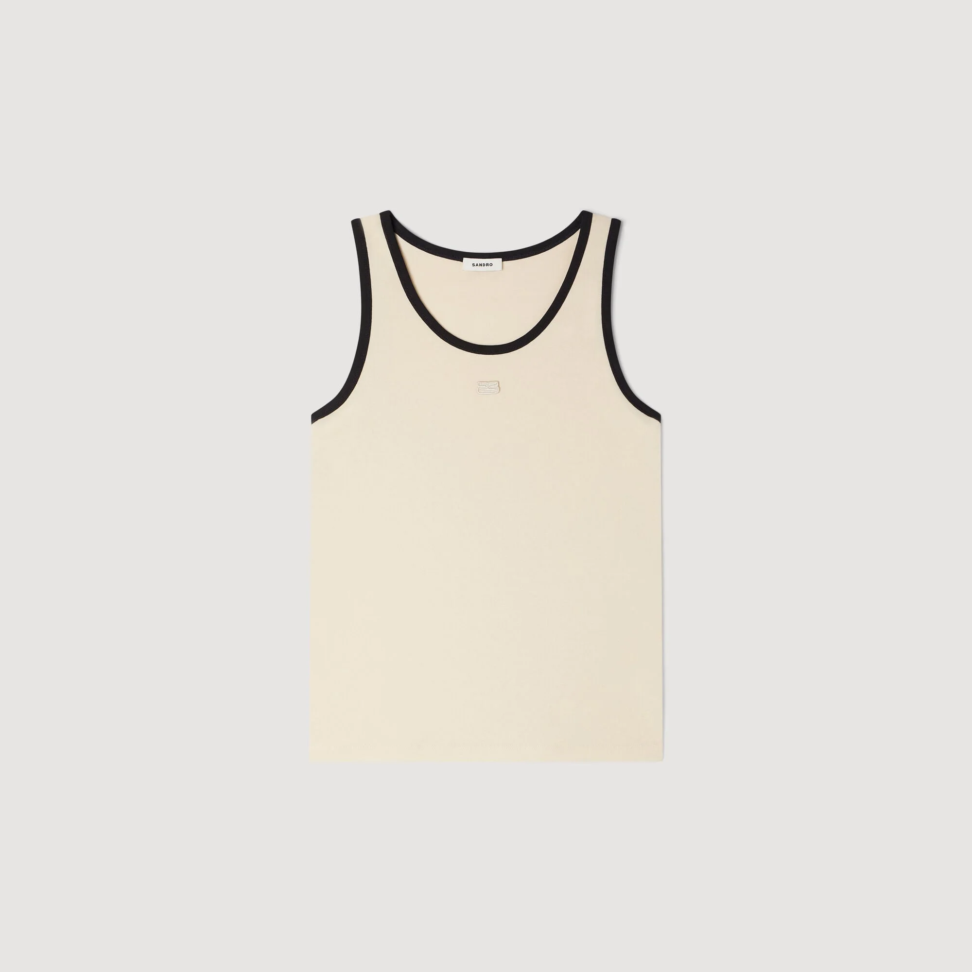 COTTON VEST TOP WITH PATCH - 1