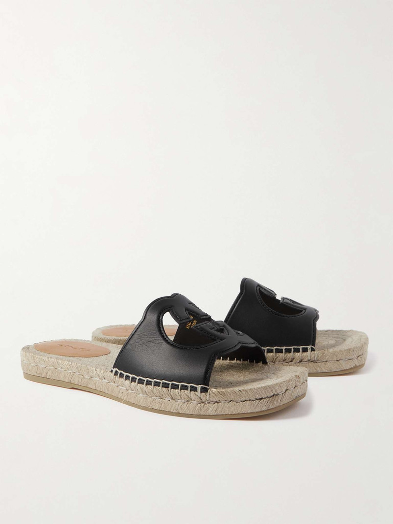Logo-Cutout Leather Sandals 3