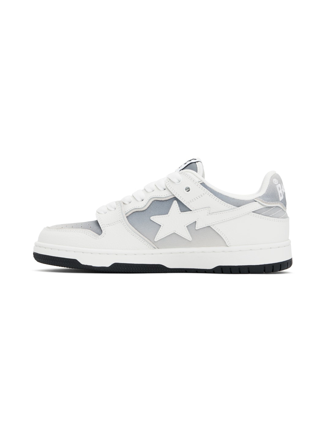 White & Gray Sk8 Sta #4 Sneakers - 3