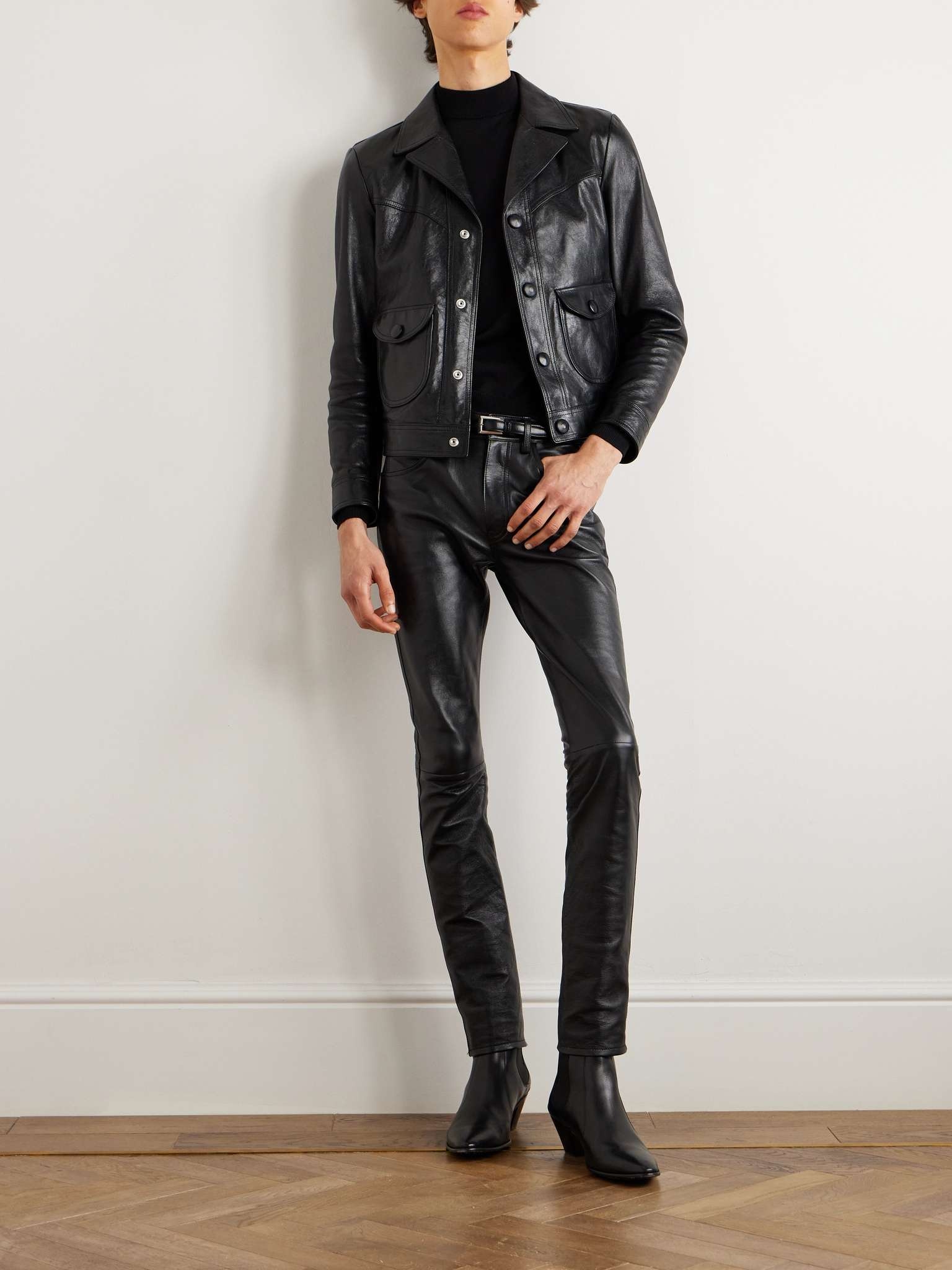 Lou Straight-Leg Panelled Leather Trousers - 2