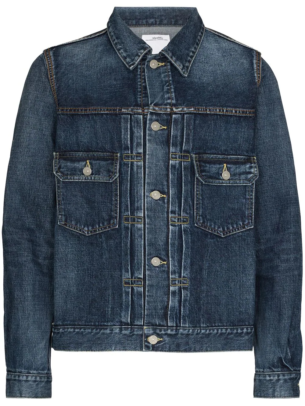 distressed denim jacket - 1