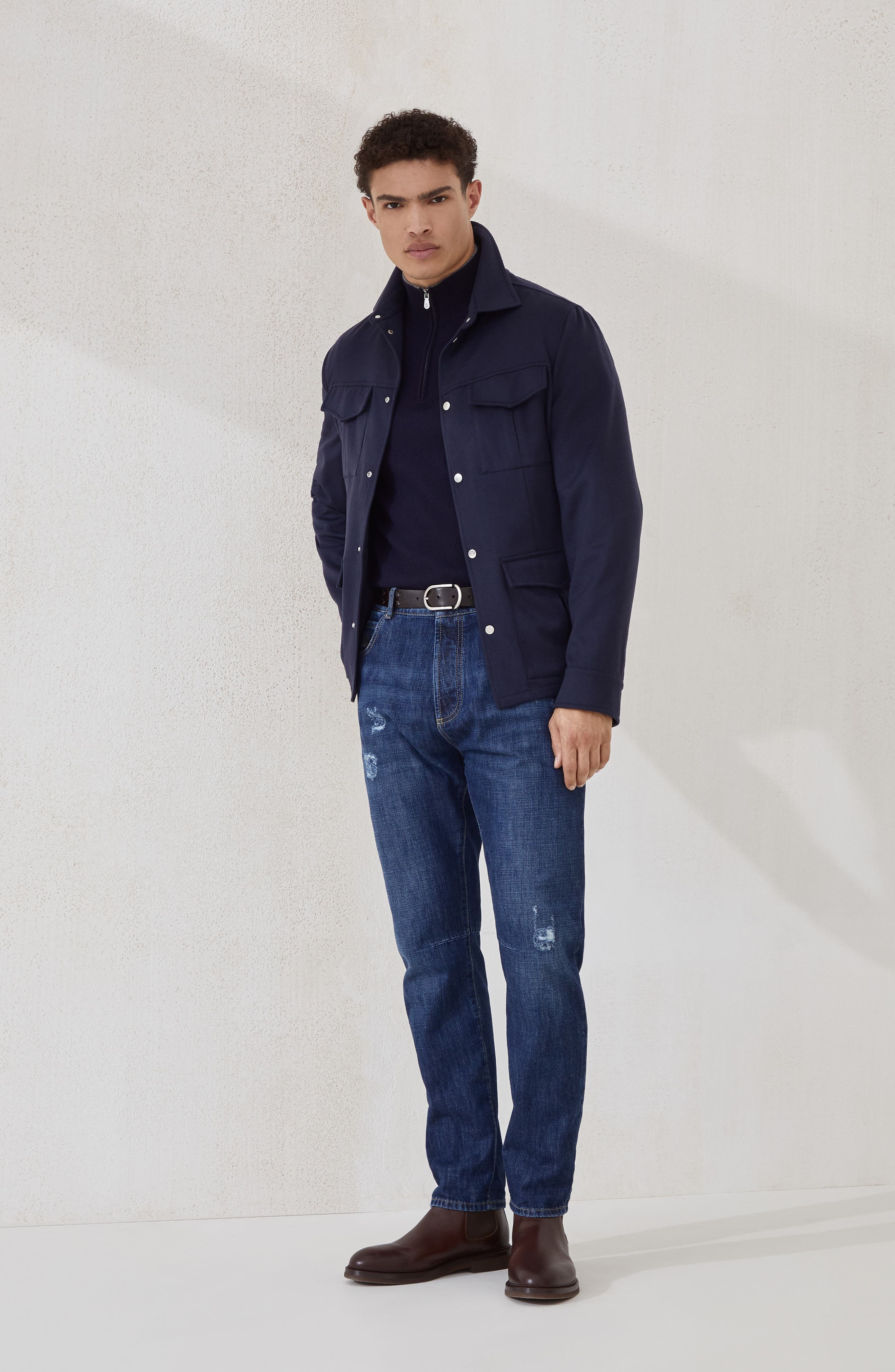 Brunello Cucinelli Cashmere sweater in Navy Blue at Nordstrom - 6