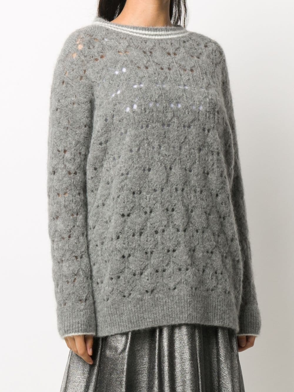 open-knit jumper - 3