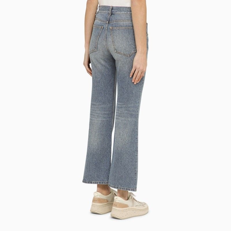 Chloé Washed-effect cropped denim jeans - 5