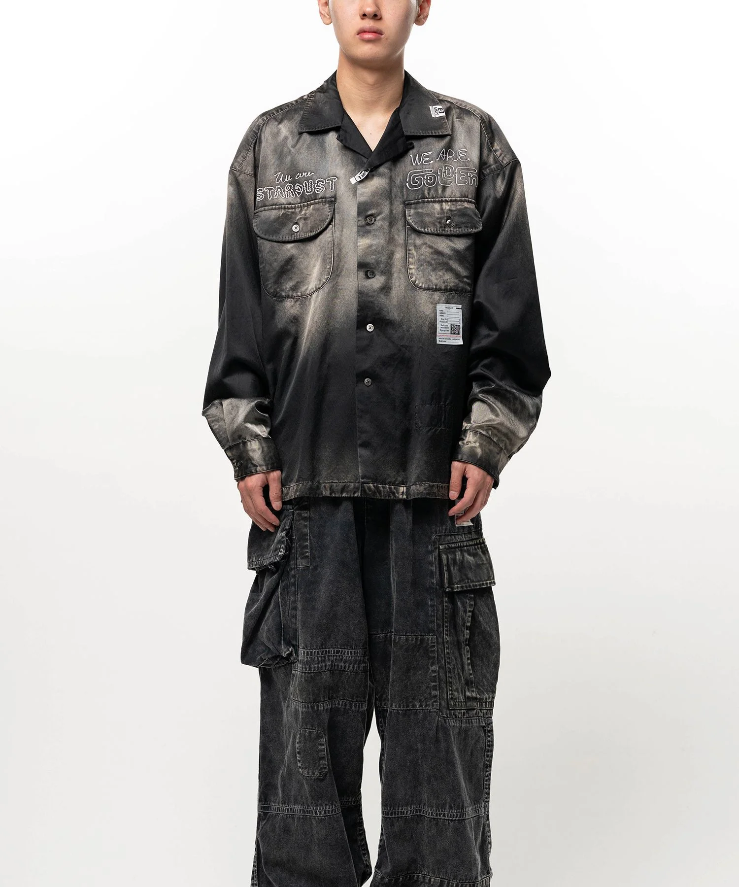 Bleached Satin Shirt - 1