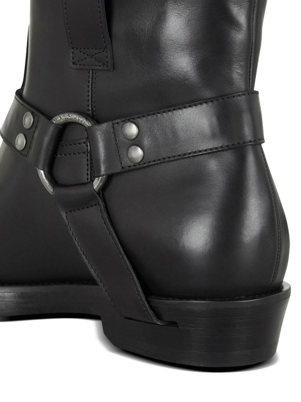 leather biker ankle boots - 7
