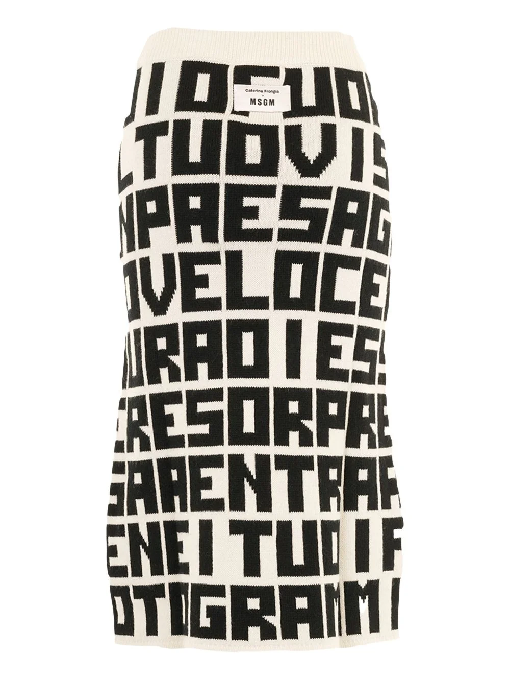 x Caterina Frongia lettered midi skirt - 1