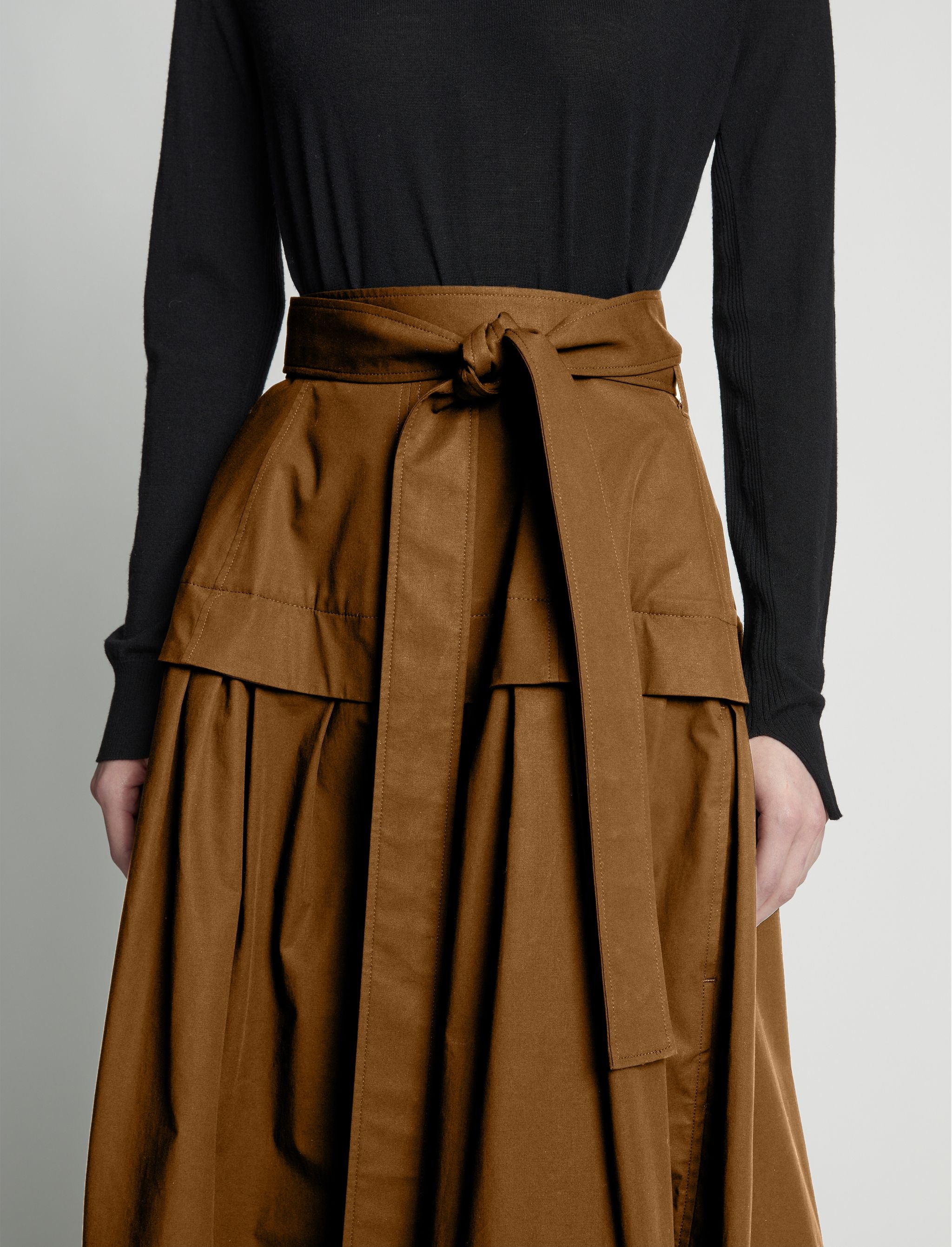 Poplin Belted Skirt - 5