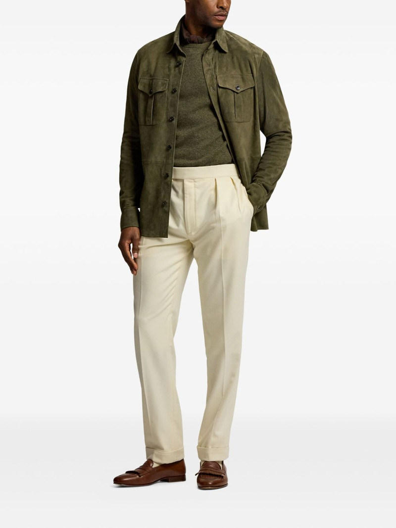 Ralph Lauren button-fastening suede shirt jacket outlook