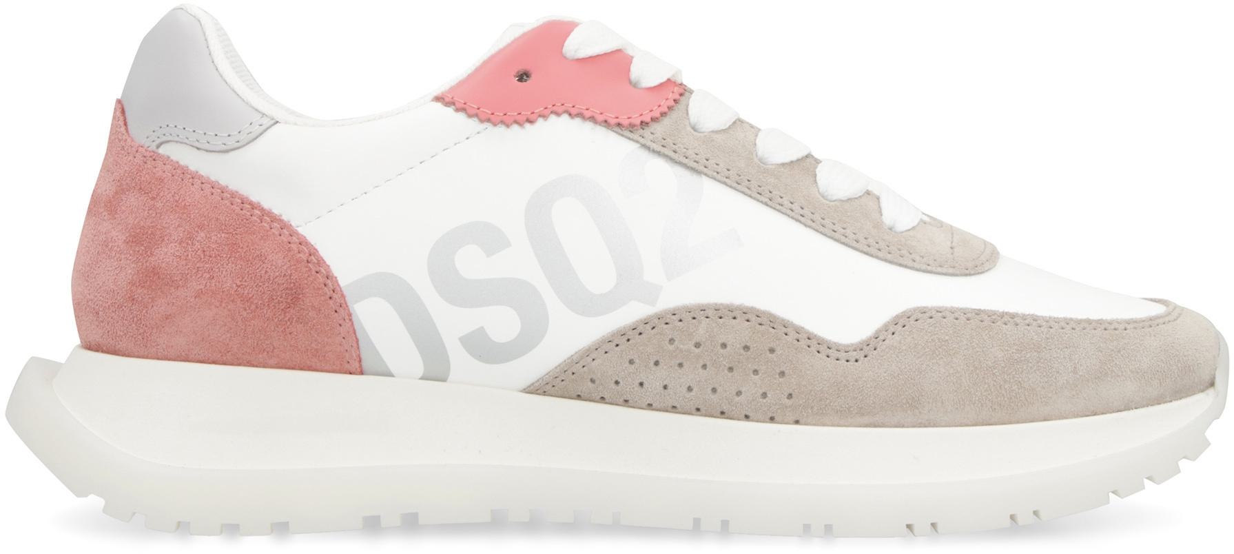 DSQUARED2 RUNNING LEATHER LOW-TOP SNEAKERS - 2