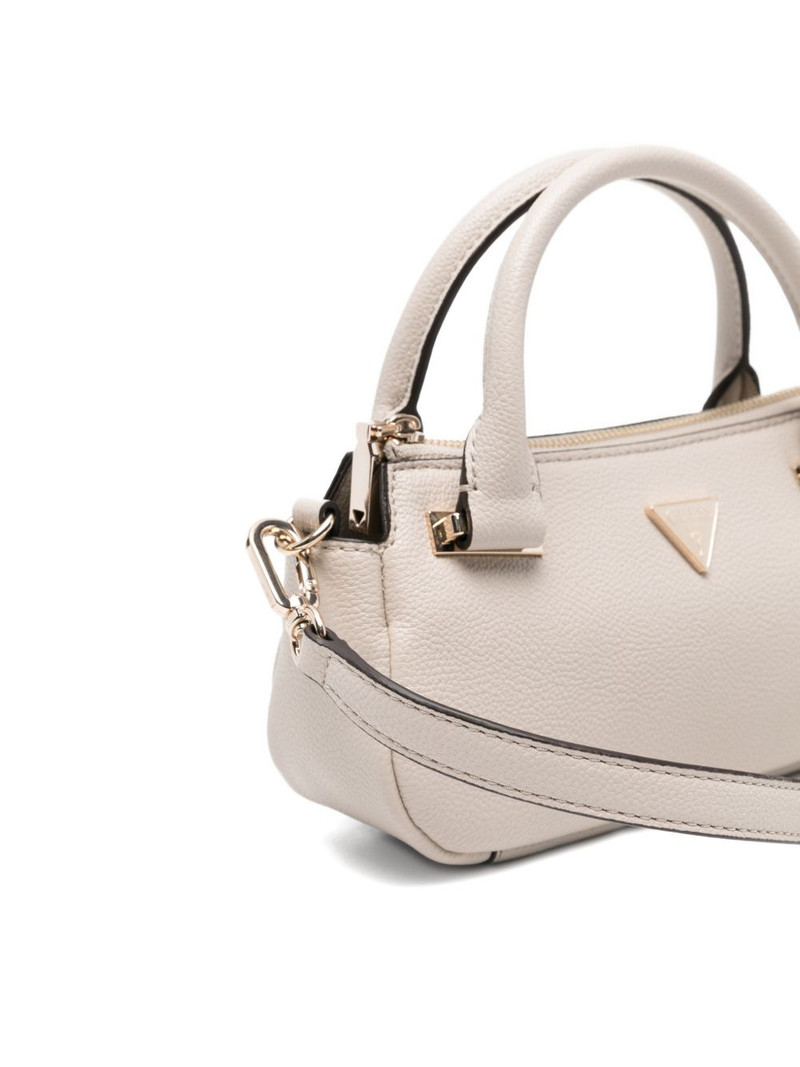 Evie Mini metal logo leather tote bag 3