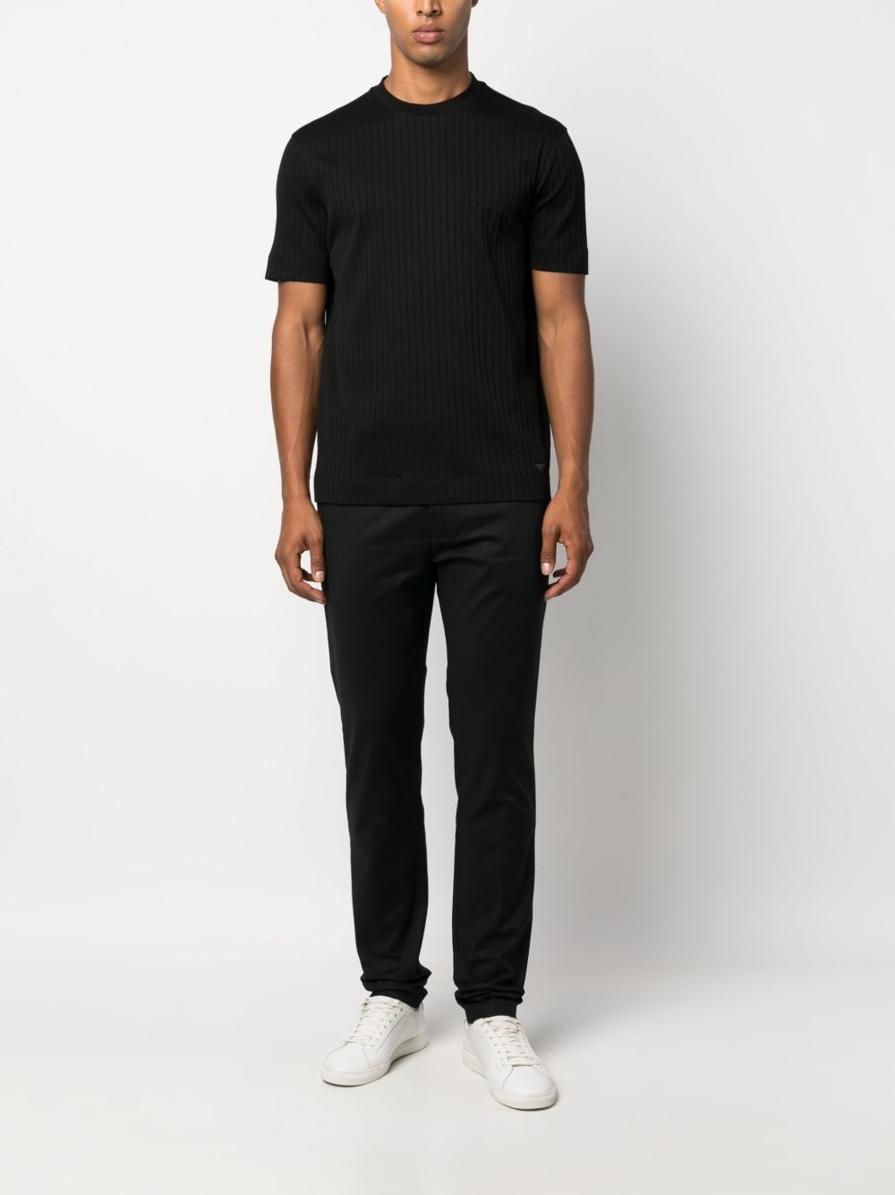 pressed-crease cotton chino trousers - 2